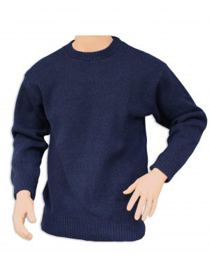 A crew neck jumper OUTDOOR jumper in a navy blue colour.