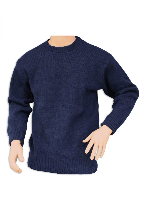 A crew neck jumper OUTDOOR jumper in a navy blue colour.