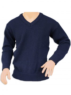 A vee neck jumper OUTDOOR jumper in a navy blue colour.