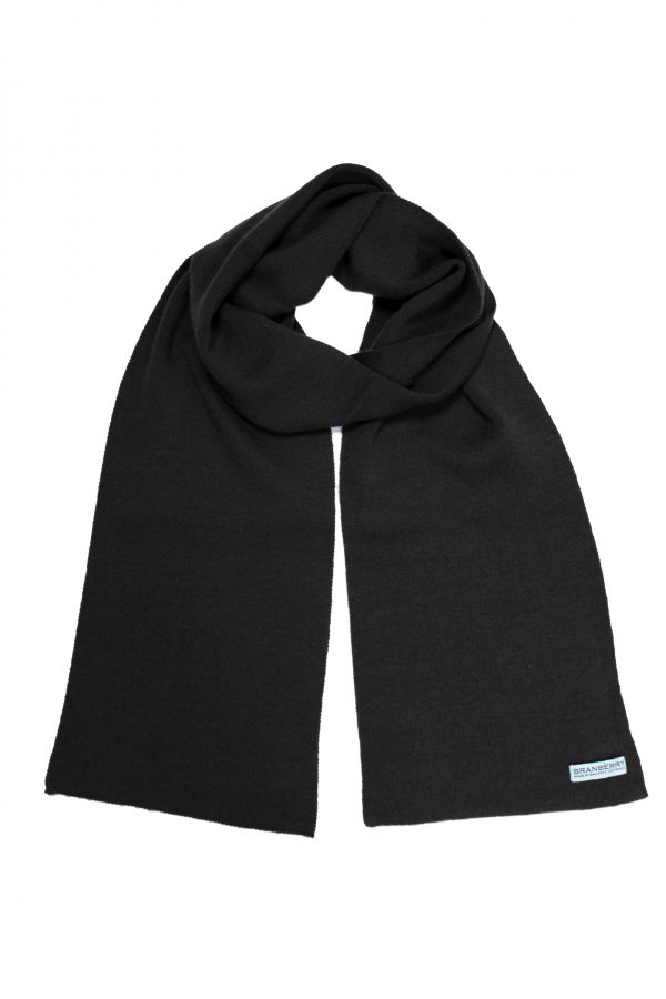 Plain Adult Unisex Scarf in Black, made from Pure Australian Merino Wool