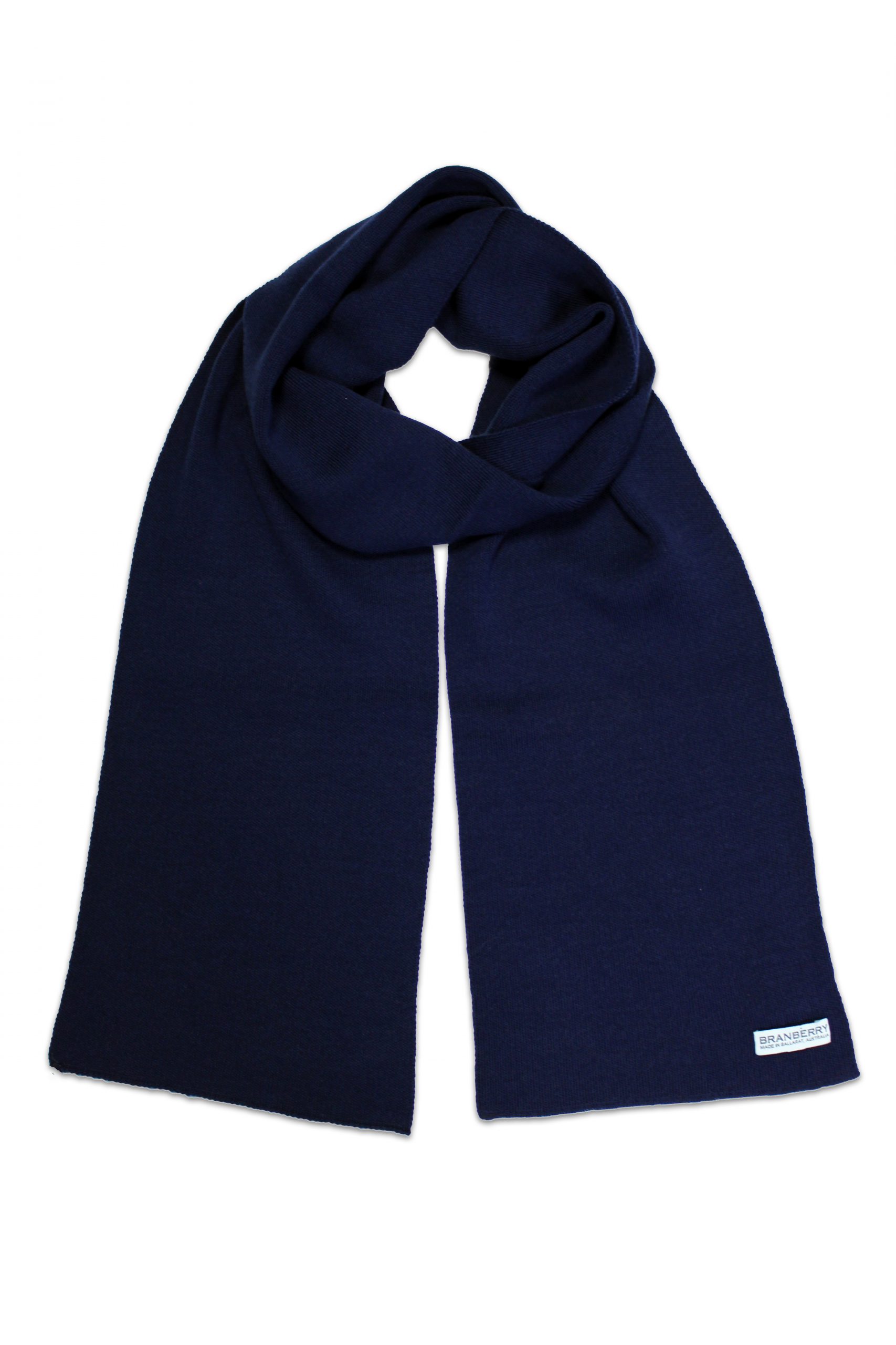 Plain Adult Merino Wool Scarves in Navy & Blue Tones - Interknit ...