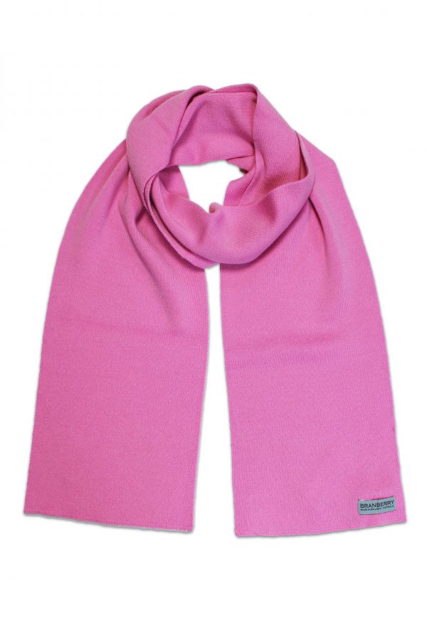 An Australian Made, Plain Adult Unisex Scarf in Taffy Pink, made from Pure Australian Merino Wool